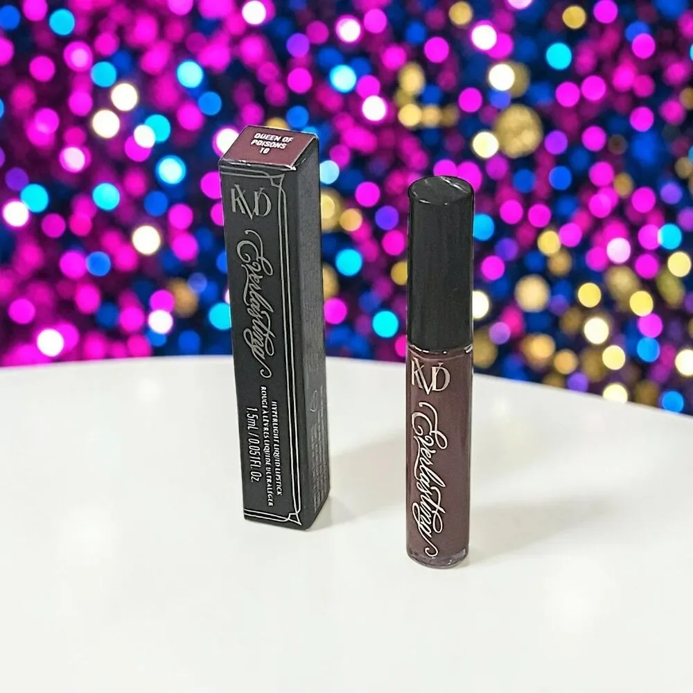 KVD Everlasting Hyperlight Liquid Lipstick in QUEEN OF POISONS NIB 0.051 fl Oz